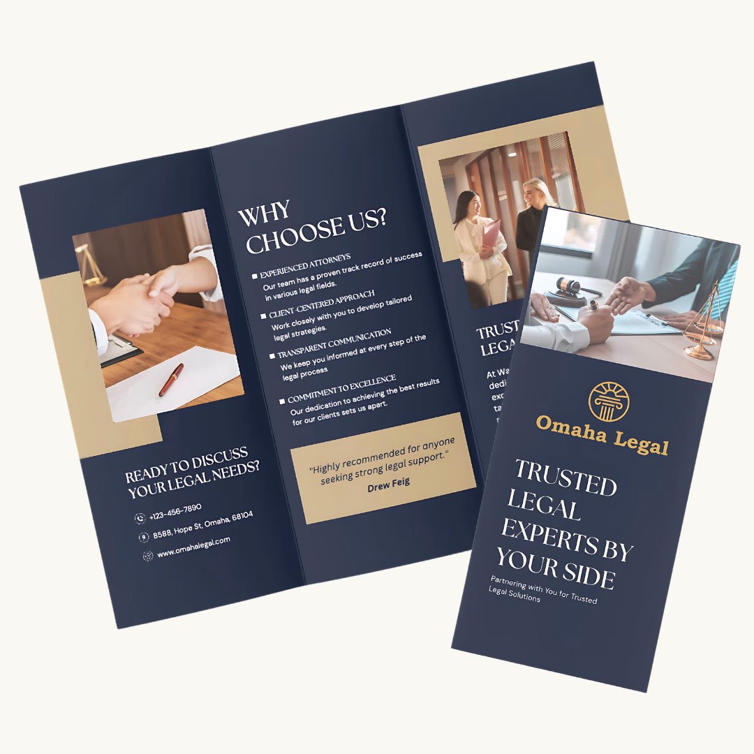 Trifold brochure printing in Omaha